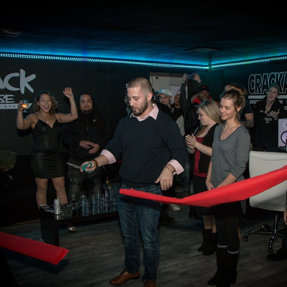 crack house studios - grand opening ribbon cutting with cracka lack owner in Lansing, Michigan