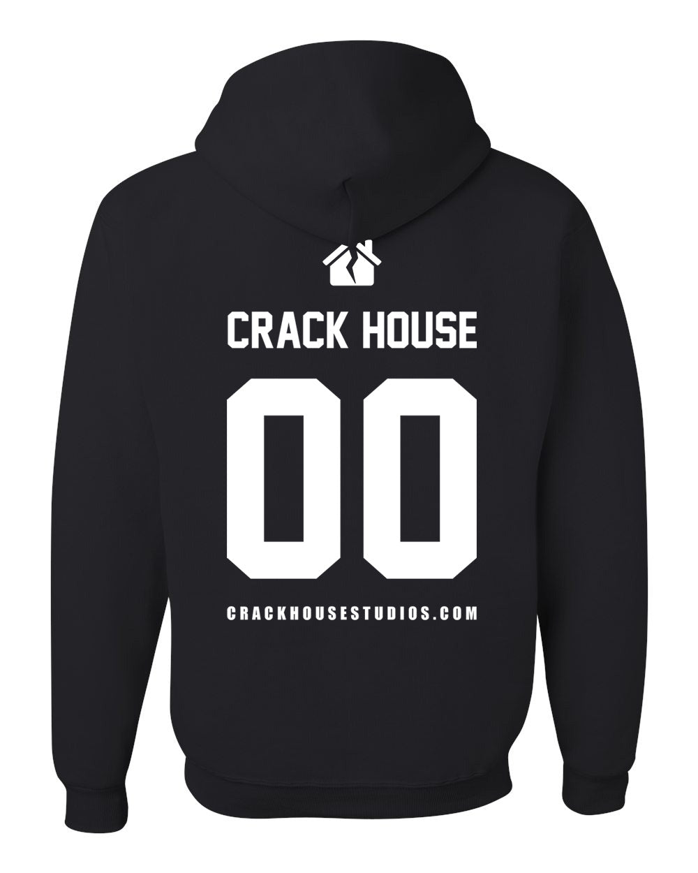 Crack House Studios – Black (Hoodie) [Front & Back]