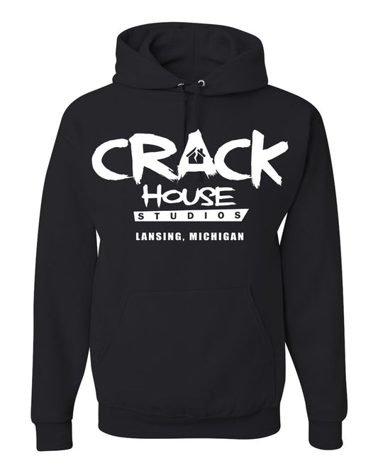 Crack House Studios – Black (Hoodie) [Front & Back]