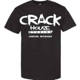 Crack House Studios – Black (Shirt) [Front & Back]