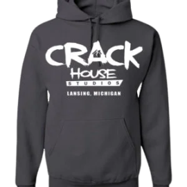 Crack House Studios – Dark Grey (Hoodie) [Front & Back]