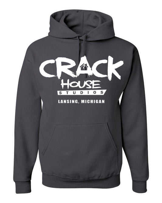 Crack House Studios – Dark Grey (Hoodie) [Front & Back]