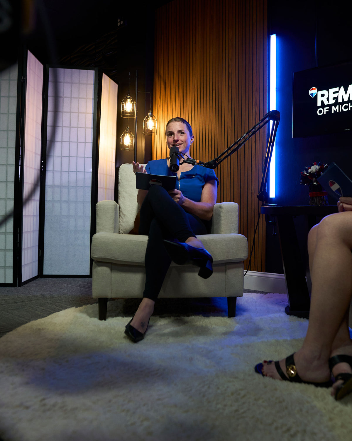 RE/MAX recording session with the studio cameras in view