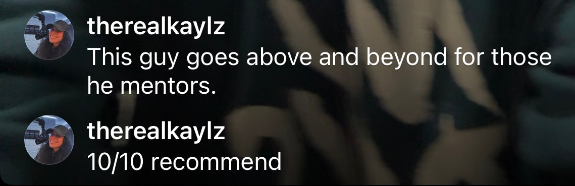Screenshot of feedback from Kaylz